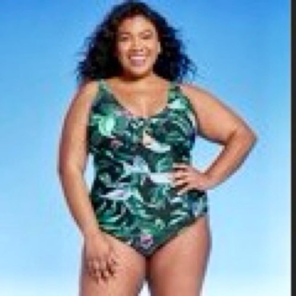 Tropical Print One-Piece Swimsuit